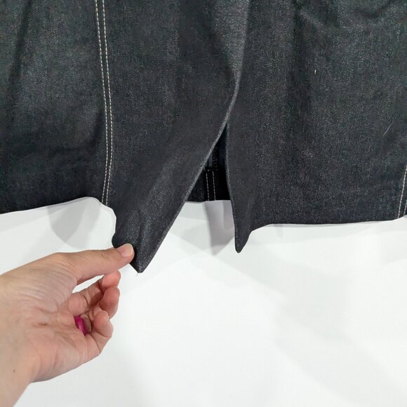 Caroll Stretch Denim Jumper Black EU Size 40 US Size 8 - Picture 4 of 6